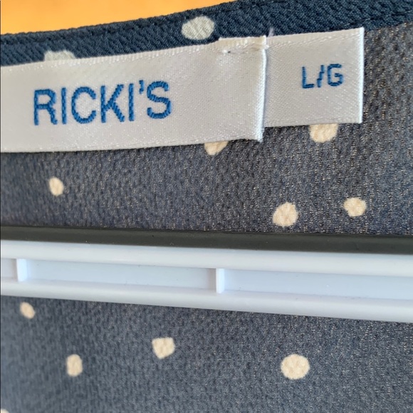 Ricki's Blue Flutter Sleeve Blouse - Picture 2 of 4